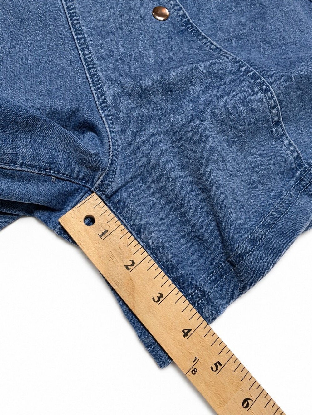 Denim Sailor Button Shorts Size 8 Blue NWOT - Picture 5 of 8